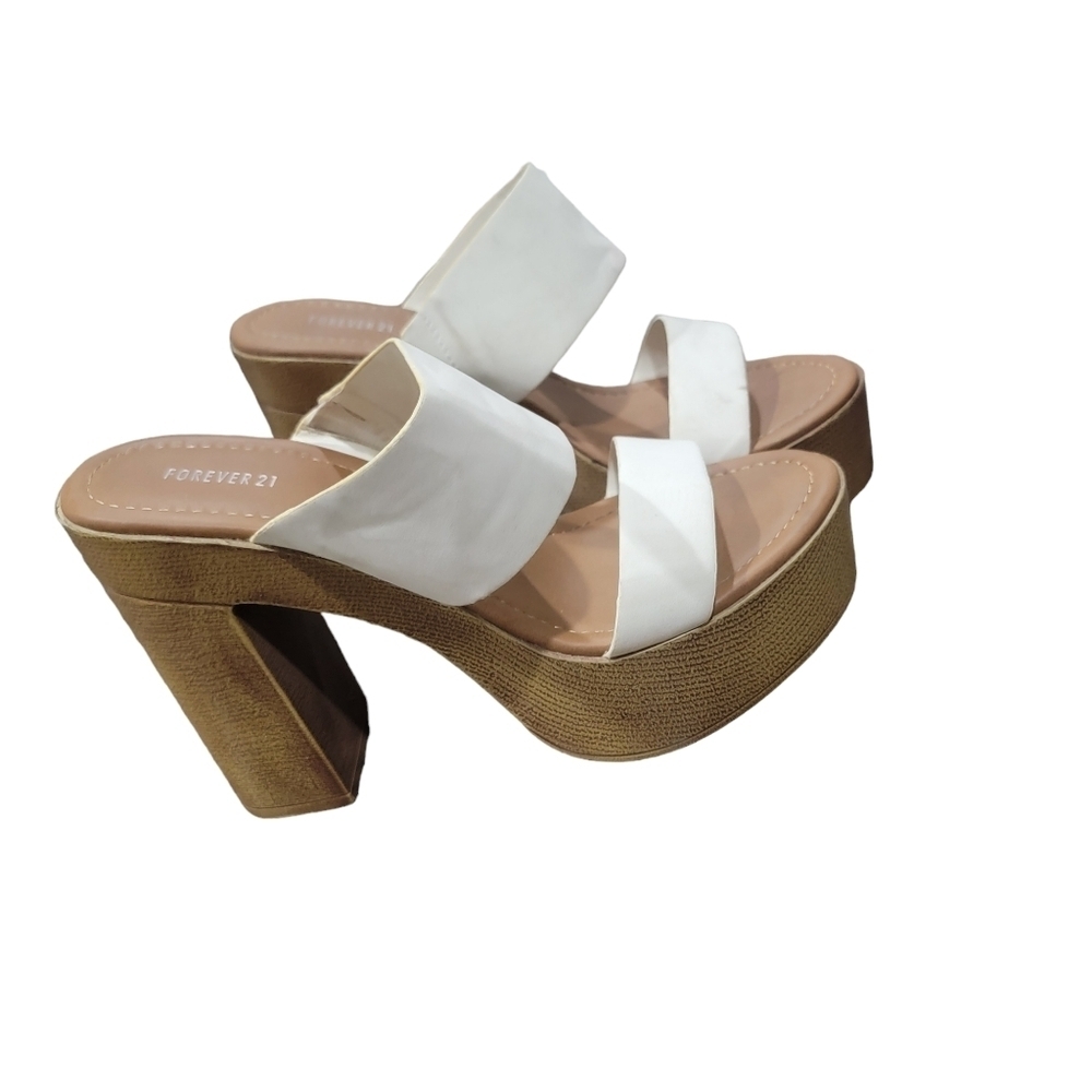 Forever 21 White and Brown Sandals - Picture 5 of 6
